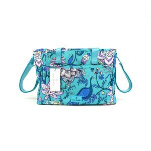 Vera Bradley Peacock Garden Lighten Up Everything Organizer NWT